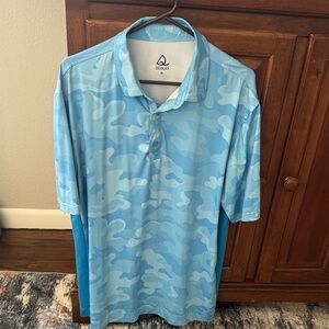 Decklay Light Blue Camouflage Polo Shirt